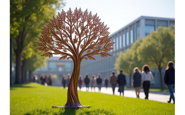 대학 캠퍼스 '지식의 나무' 상징 조각